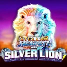 Stellar Jackpots with Silver Lion logo by Lightning Box Game at Yoyo Casino